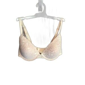 Jessica Simpson Bra Size 36 C NWOT T-Shirt Bra Lace Nude Padded